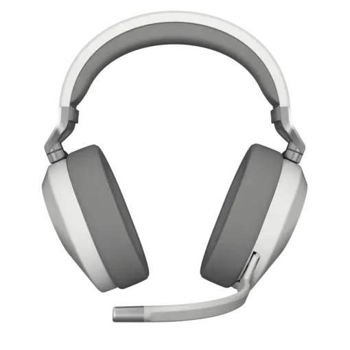 אוזניות גיימינג Corsair HS65 SURROUND – אלחוטי בדונגל 2.4GHz – תמיכת Bluetooth – Dolby Audio 7.1 – מבנה אלומיניום – צבע לבן