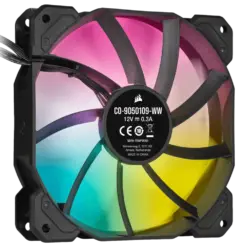 Alternative view of 3 מאווררים 120 ממ + בקר שליטה –iCUE SP120 RGB ELITE 3 Pack + Lighting Node CORE