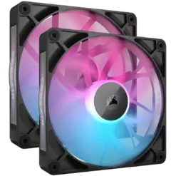 iCUE LINK RX140 RGB 140mm PWM Fan Twin Starter Kit – זוג מאווררי קירור עם תאורת RGB וביצועים גבוהים