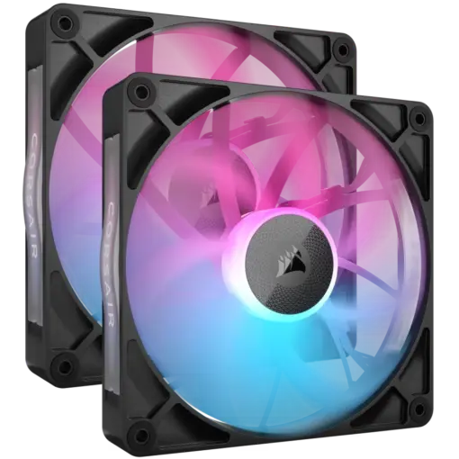 iCUE LINK RX140 RGB 140mm PWM Fan Twin Starter Kit – זוג מאווררי קירור עם תאורת RGB וביצועים גבוהים