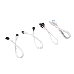 Corsair Premium Sleeved 30cm  – סט כבלים לבן