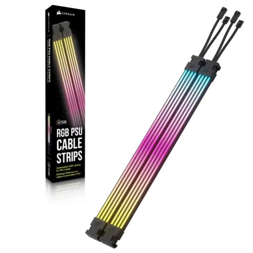פסי תאורת ARGB לכבלי ספק כוח CORSAIR – גמישים במיוחד עם 200 לדים