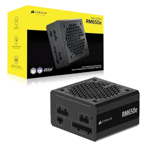Corsair RMe Series RM650e 650W – ספק כוח מודולרי ושקט לחלוטין