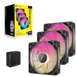 סט מאווררים iCUE LINK RX120 MAX RGB 120mm מבית CORSAIR שחור