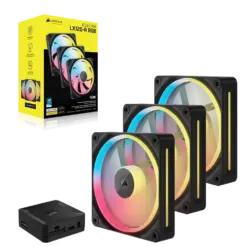 סט מאווררים iCUE LINK LX120‑R RGB 120mm מבית CORSAIR שחור