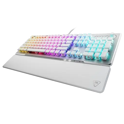 מקלדת גיימינג מכנית Turtle Beach Vulcan II – תאורת AIMO RGB לבן