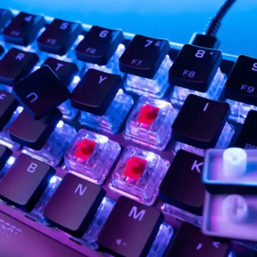 מקלדת גיימינג Roccat Vulcan II Mini 65% – מתגים אופטיים-מכניים Titan II – RGB – שחור