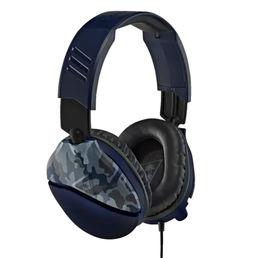 אוזניות גיימינג Turtle Beach Recon 70 Blue Camo – דרייברים 40 מ"מ – מיקרופון מתקפל להשתקה – חיבור 3.5 מ"מ