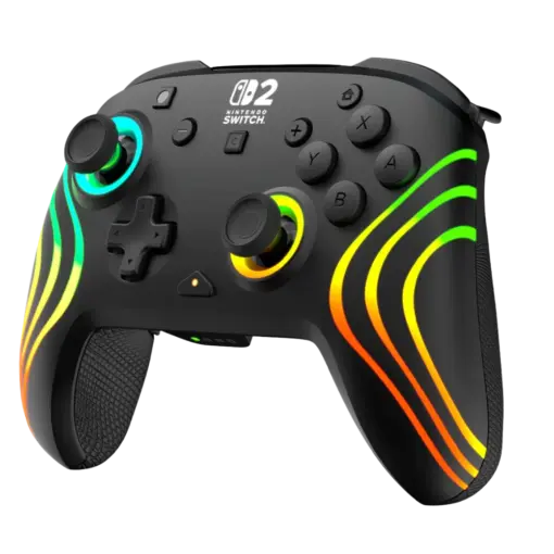 בקר גיימינג אלחוטי ל-Nintendo Switch 2 דגם Afterglow Wave Wireless Controller בצבע שחור מבית Turtle Beach