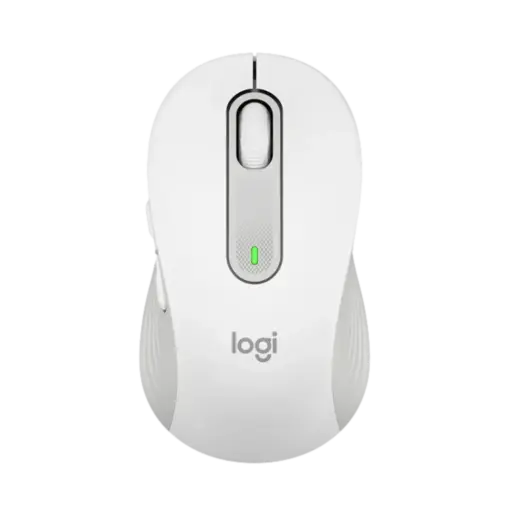 עכבר אלחוטי Logitech Signature M650 לבן Bluetooth 4000DPI 24 חודשי סוללה באחריות יבואן רשמי