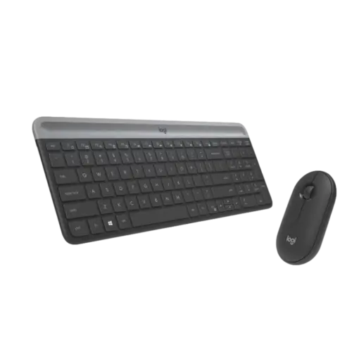 מקלדת דקה ועכבר מבית LOGITECH דגם MK470 בצבע אפור