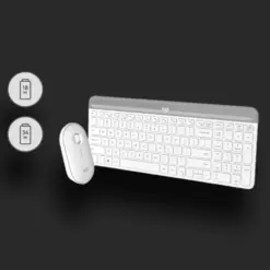 מקלדת דקה ועכבר מבית LOGITECH דגם MK470 בצבע לבן