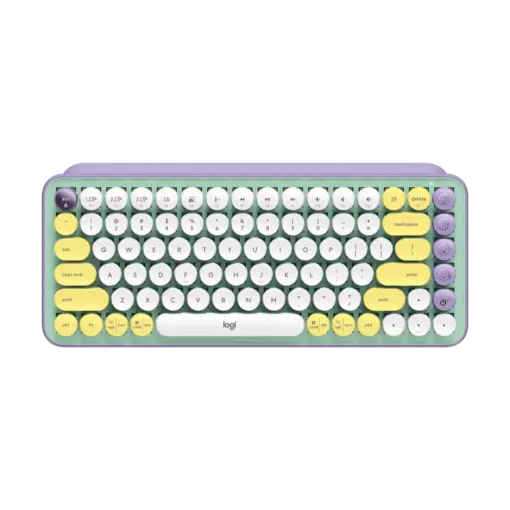 מקלדת מכאנית אלחוטית Logitech POP Keys Emoji צבעונית Bluetooth 36 חודשי סוללה באחריות יבואן רשמי