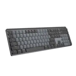 מקלדת אלחוטית מכנית Logitech MX Mechanical Mini Low Profile כחולה Bluetooth USB-C סוללה 15 ימים באחריות יבואן רשמי