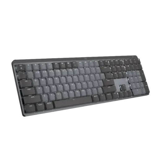 מקלדת אלחוטית מכנית Logitech MX Mechanical Mini Low Profile כחולה Bluetooth USB-C סוללה 15 ימים באחריות יבואן רשמי