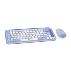 סט מקלדת ועכבר אלחוטיים בצבע לילך LOGITECH POP ICON COMBO