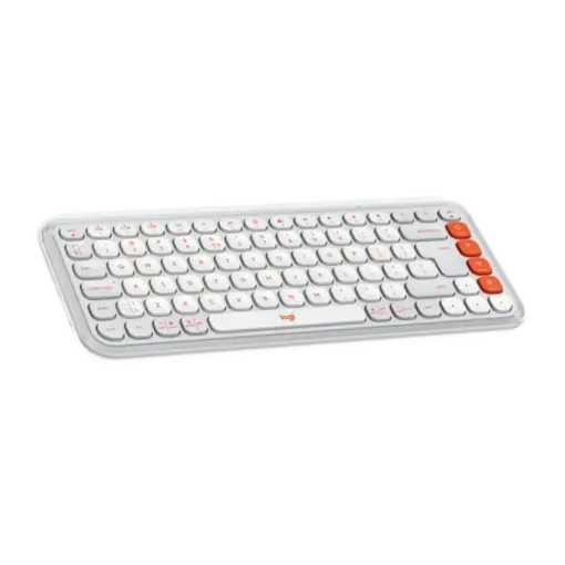 סט מקלדת ועכבר אלחוטיים בצבע אוף-וויט LOGITECH POP ICON COMBO