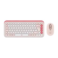 סט מקלדת ועכבר אלחוטיים בצבע ורוד LOGITECH POP ICON COMBO