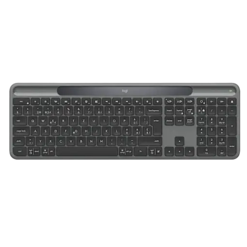 LOGITECH SLIM SOLAR + GRAPHITE – מקלדת סולארית אלחוטית