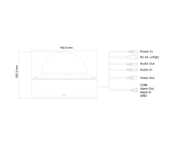 מצלמת כיפה PROVISION IP DAI-380IPE-MVF 8MP 40M IR Motorized VF – תמונה 5