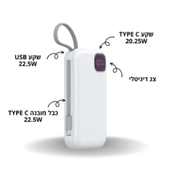 סוללת גיבוי Qliq PowerBank E32B 20000mAh Quick Charge 22.5E 66W
