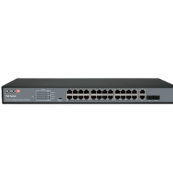 מתג Provision 24 PORT 100MB POE Switch 2XUplink 1GB 370W Total