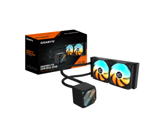 קירור נוזלי כפול Gigabyte Gaming 240 2XARGB 120MM Fan Black