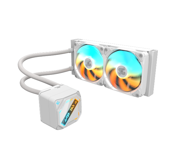 קירור נוזלי כפול Gigabyte Gaming 240 ICE 2XARGB 120MM Fan White – תמונה 3