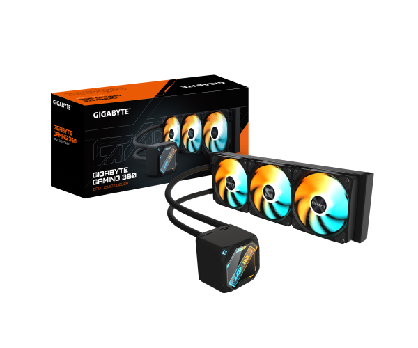 קירור נוזלי משולש Gigabyte Gaming 360 3XARGB 120MM Fan Black