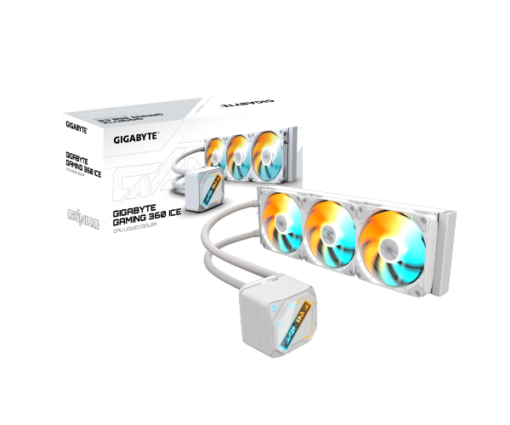 קירור נוזלי משולש Gigabyte Gaming 360 ICE 3XARGB 120MM Fan White