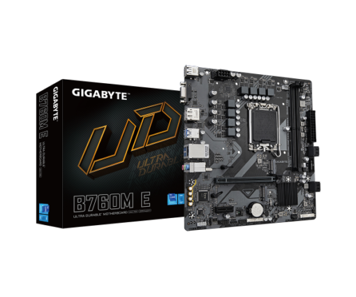 לוח אם אינטל GIGABYTE B760M E DDR5 DP HDMI VGA 1GbE lan LGA1700