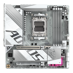 Alternative view of לוח אם Gigabyte B850M AORUS ELITE WIFI6E ICE M-ATX DDR5 AM5 2.5GB