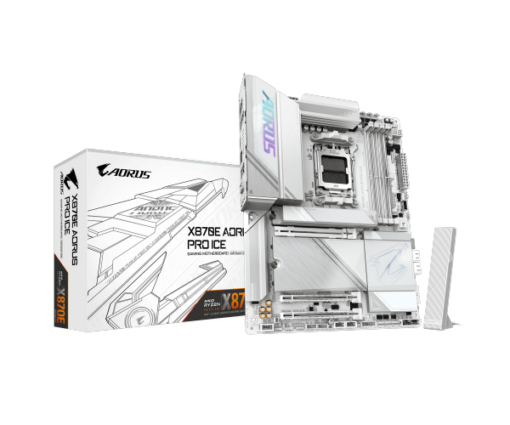 לוח אם GIGABYTE X870E AORUS PRO ICE ATX DDR5 WIFI7 AM5 2.5GBE LAN