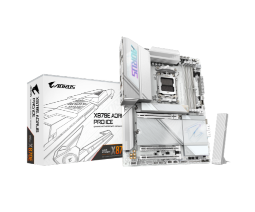 לוח אם GIGABYTE X870E AORUS PRO ICE WIFI7 ATX DDR5 AM5 BT 2.5GBE
