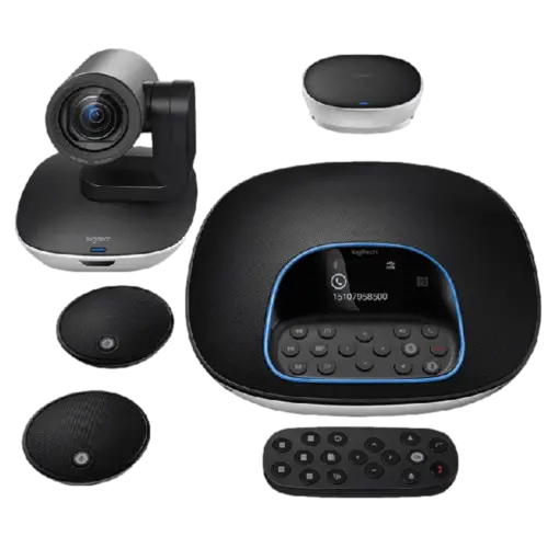 מערכת וידאו קונפרנס Logitech GROUP Full HD 1080p זווית 90 מעלות זום דיגיטלי 10x באחריות יבואן רשמי