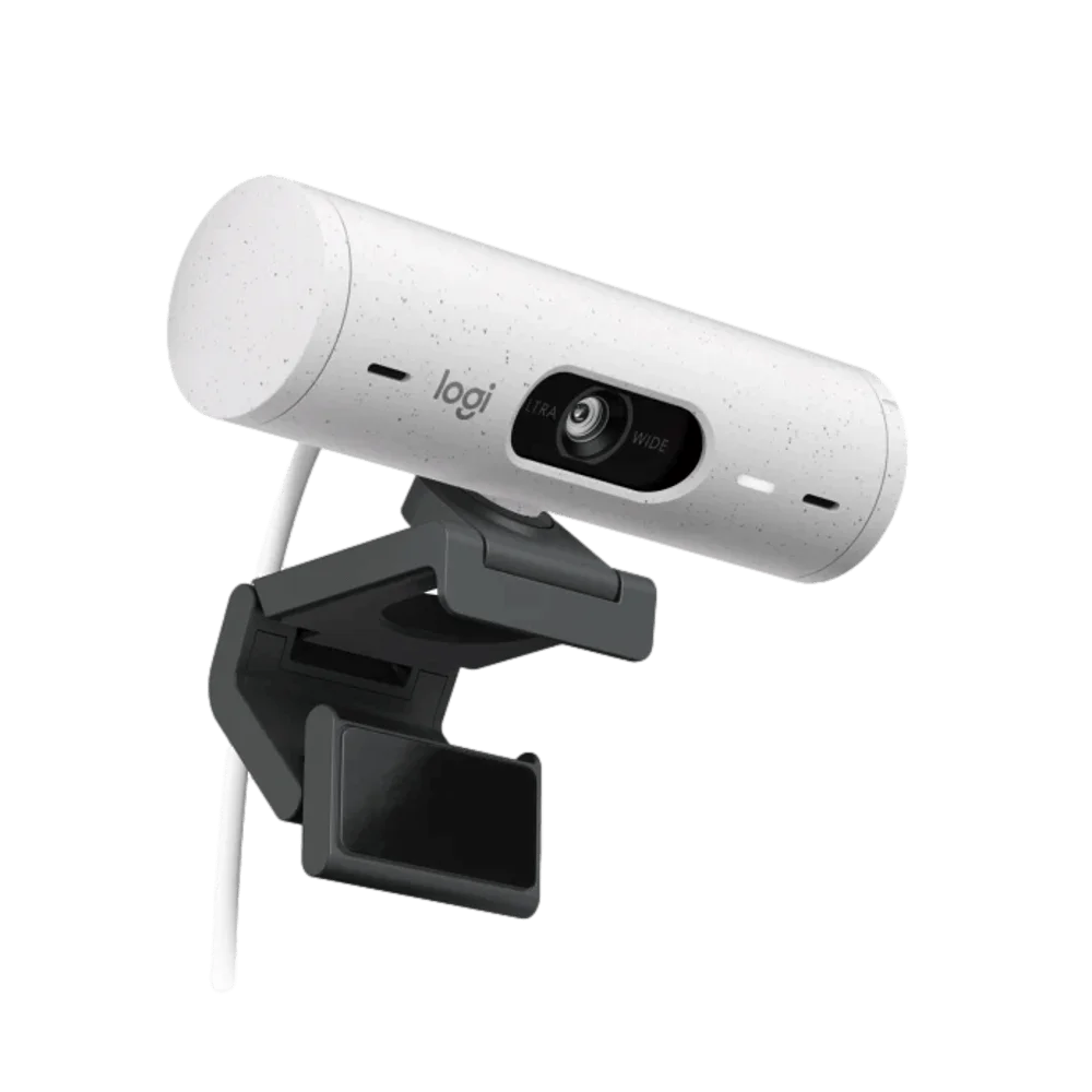 מצלמת רשת Logitech BRIO 500 Full HD 1080p 60fps לבן USB-C באחריות יבואן רשמי – תמונה 2