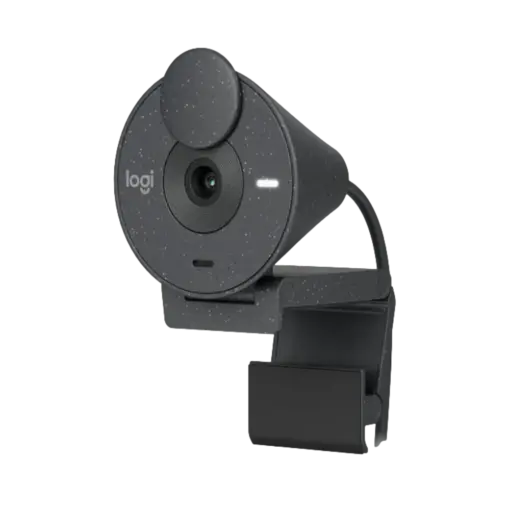 מצלמת רשת Logitech BRIO 300 Full HD 1080p 30fps סטריאו מיקרופון גרפיט באחריות יבואן רשמי