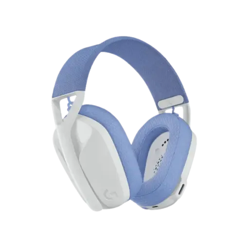 אוזניות אלחוטיות בצבע לבן דגם Logitech G435 Wireless