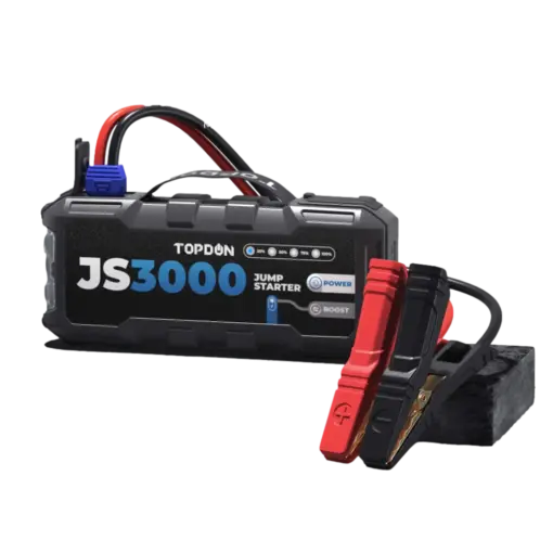 בוסטר התנעה לרכב TOPDON JumpSurge 3000 3000A 24000mAh עם פנס LED 400 לומנס באחריות יבואן רשמי