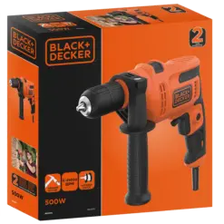 Alternative view of מקדחה פטישון חשמלית BLACK&DECKER 500W עם מנוע חזק 2800 סל"ד באחריות יבואן רשמי לשנתיים