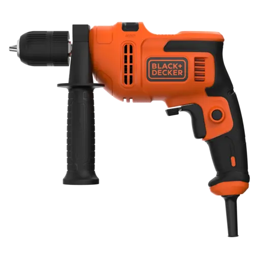 מקדחה פטישון חשמלית BLACK&DECKER 500W עם מנוע חזק 2800 סל"ד באחריות יבואן רשמי לשנתיים