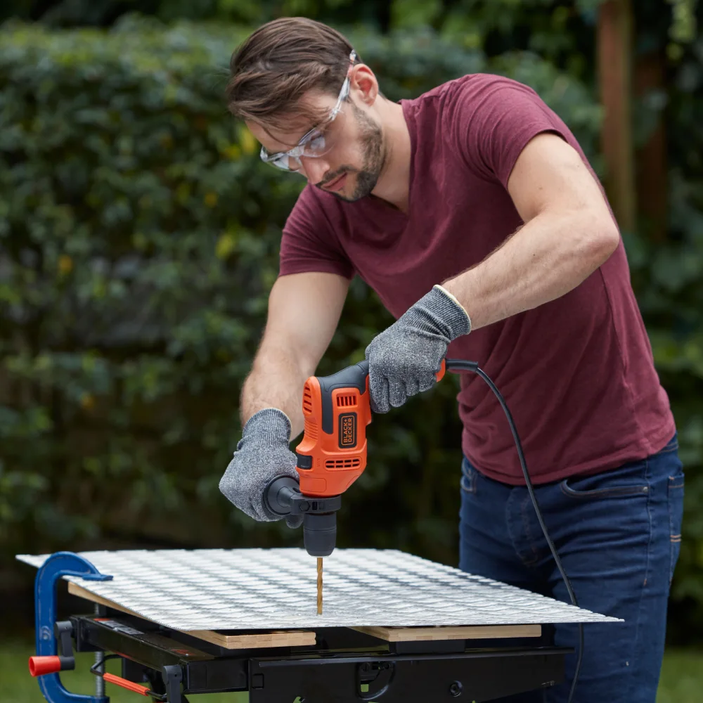 מקדחה פטישון חשמלית BLACK&DECKER 500W עם מנוע חזק 2800 סל"ד באחריות יבואן רשמי לשנתיים – תמונה 5