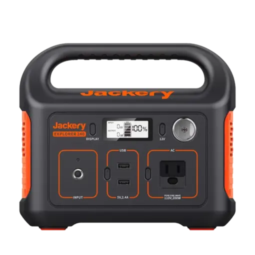 תחנת כוח ניידת Jackery Explorer 240 240Wh Li-ion NMC סוללה 500 מחזורי טעינה באחריות יבואן רשמי
