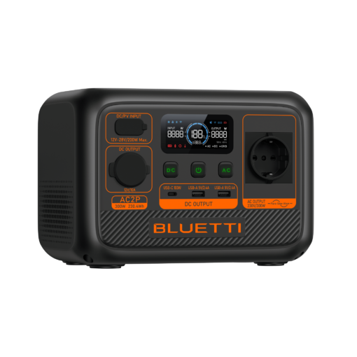 תחנת כוח ניידת Bluetti AC2P 300W 230.4Wh סוללה חיצונית לטיולים וקמפינג באחריות יבואן רשמי