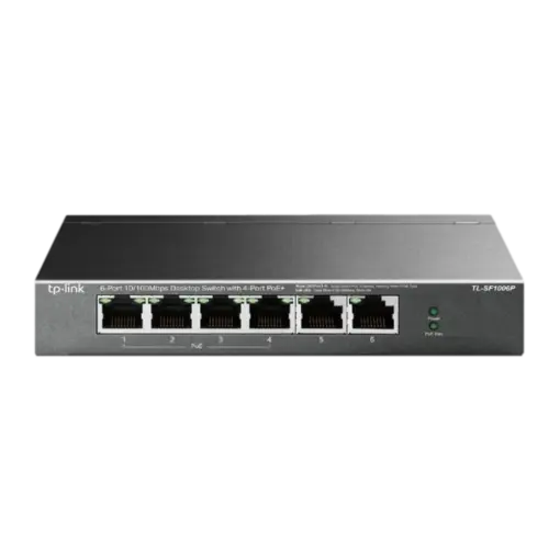 מתג רשת TP-Link 6 פורטים POE+ 65W באחריות יבואן רשמי