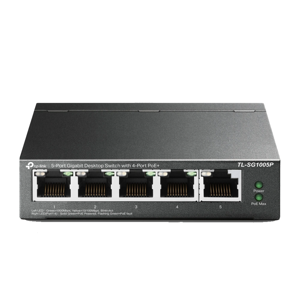 מתג רשת TP-LINK 5 פורט עם 4 יציאות PoE 10/100/1000Mbps, 15.4W לפורט, באחריות יבואן רשמי 3 שנים – תמונה 3