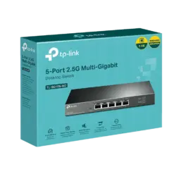 Alternative view of מתג רשת TP-LINK 5 פורט עם 4 יציאות PoE 10/100/1000Mbps, 15.4W לפורט, באחריות יבואן רשמי 3 שנים