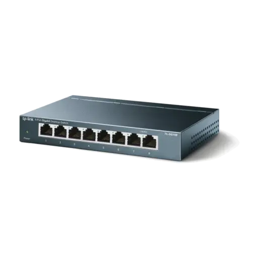 מתג שולחני TP-Link SG108 8 פורטים Gigabit 10/100/1000Mbps באחריות יבואן רשמי 3 שנים