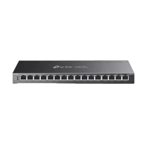 מתג רשת 16 פורט TP-LINK ג'יגה RJ45 10/100/1000 לארון תקשורת 19 אינץ' באחריות יבואן רשמי 3 שנים