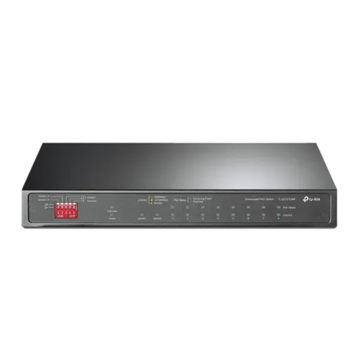 מתג שולחני 8 פורטים POE+ גיגה SFP עם תמיכה מלאה באחריות יבואן רשמי